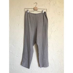 petite Flax natural linen pants